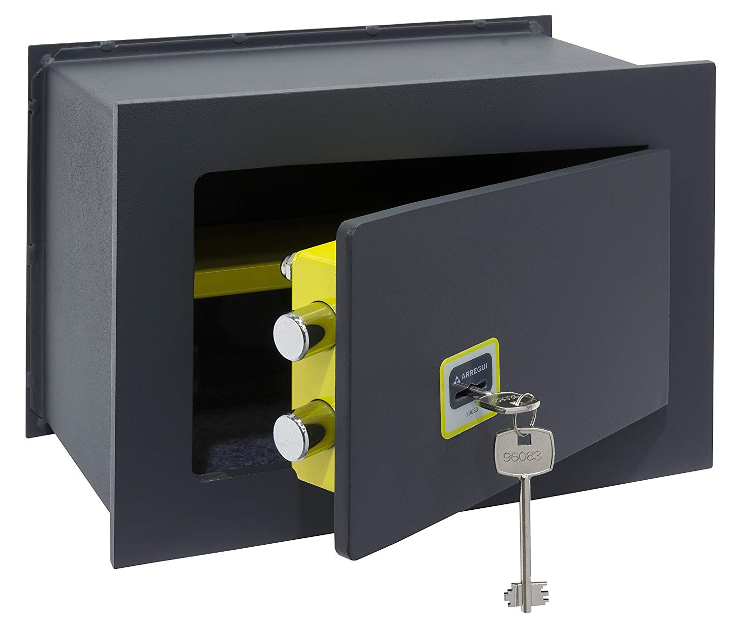 Arregui 281320 Wall Safe Key, 10 mm, Dark Gray, Darkgray, 23 x 35 x 20 cm