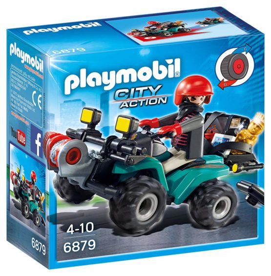 Playmobil 6879 City Action Robber's Quad with Loot with Pullback Motor