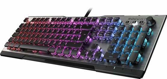ROCCAT Vulcan 100 - Mechanical RGB Gaming Keyboard, AIMO LED Per-Key lighting, ROCCAT Titan switches, durable design (aluminum top plate), multimedia wheel