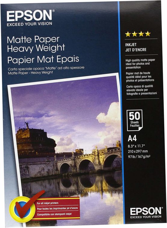 Epson A4 Matte Heavyweight Inkjet Paper (50 Sheets)