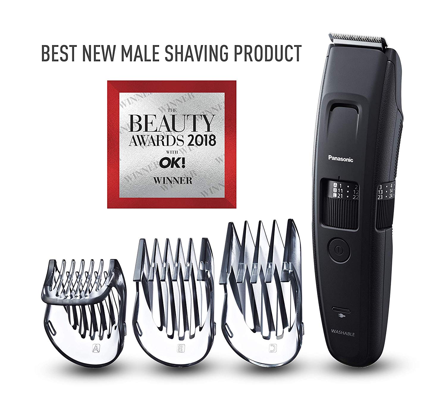 Panasonic ER-GB86 Wet & Dry Electric Beard Trimmer for Men Rechargeable Mens Grooming Kit, Sharp & Durable Blades - Image 2
