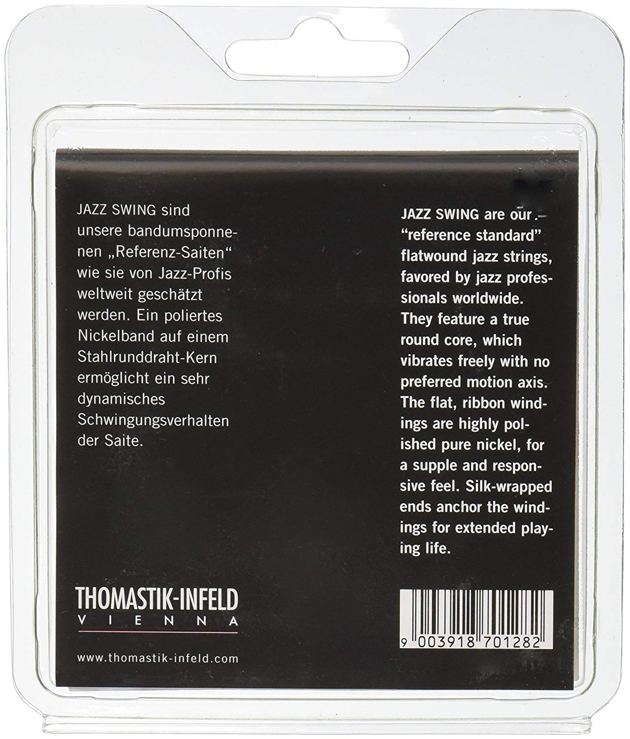 Thomastik Strings for Electric Guitar Jazz Swing Series Nickel Flat Wound Set JS111 Light .011-.047w, silver - Image 2