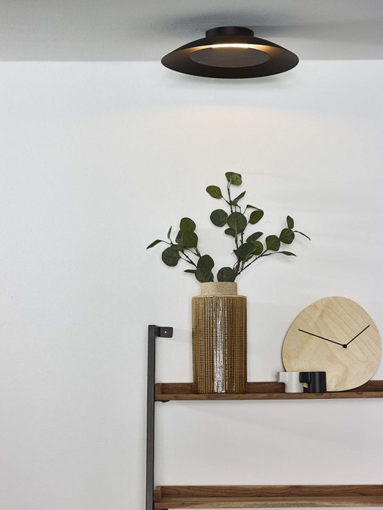 Lucide Flush Ceiling Light, Metal 12 W, Black - Image 3