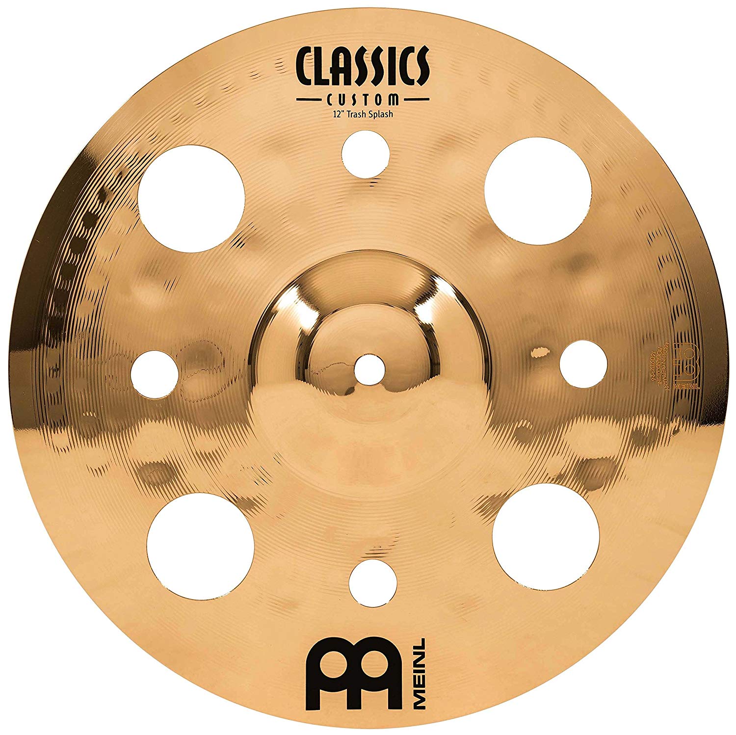 Meinl Cymbals Classics Custom Brilliant Trash Splash Cymbal 12 inch (Video) for Drum Set (30,48cm) B12 Bronze