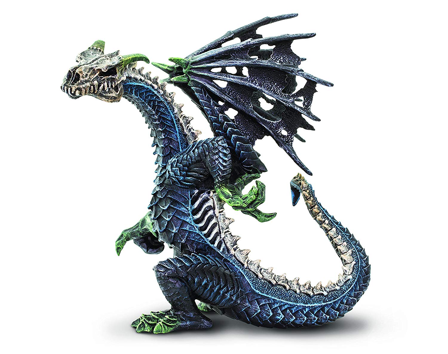 Safari S10132 Ghost Dragon, Blue,green,grey,white, 5.5 inches tall, 5.75 inches long