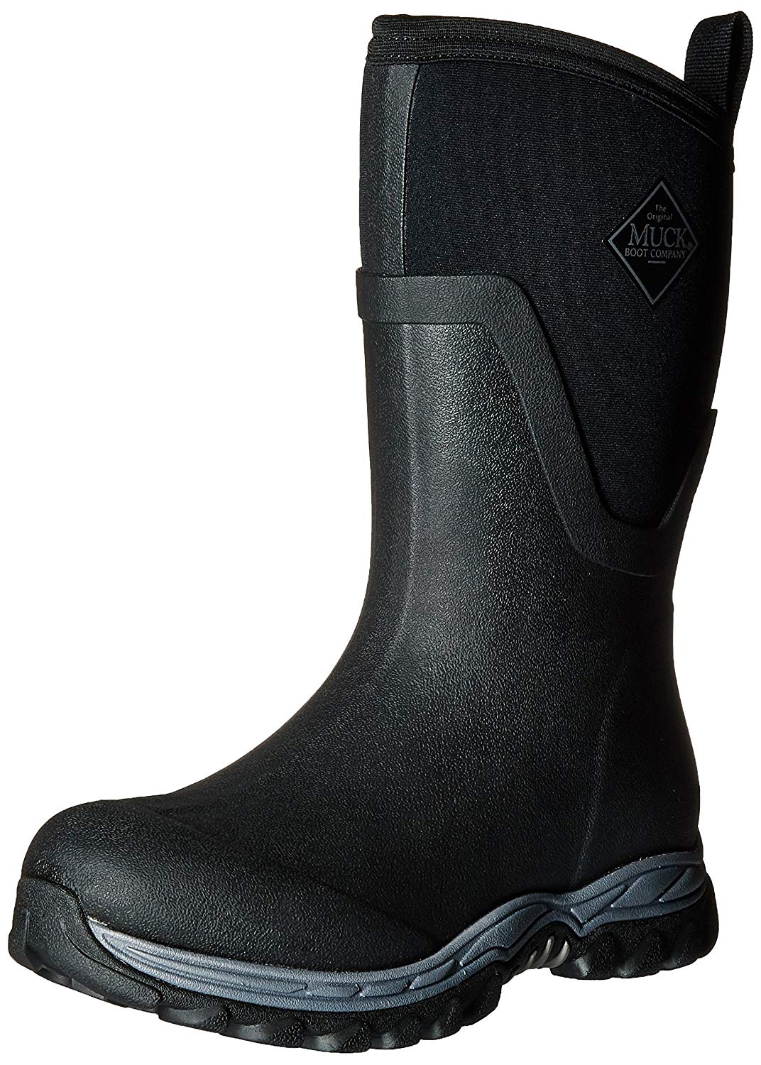 Muck Boots Women's Arctic Sport Mid Fleece Lined Waterproof Pull on Boot, Black, 6, 6 UK