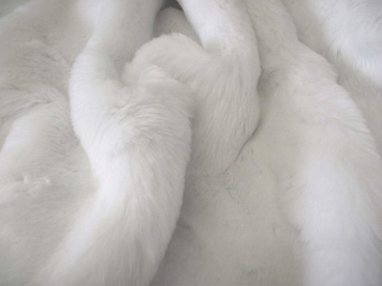Super Luxury Faux Fur Fabric Material - SUPERIOR SUPER SOFT BRIGHT WHITE