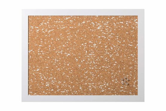 Bi-Office Cork Memo Board B & W with White EVA Inserts White MDF Picture Frame 60 x 45 cm
