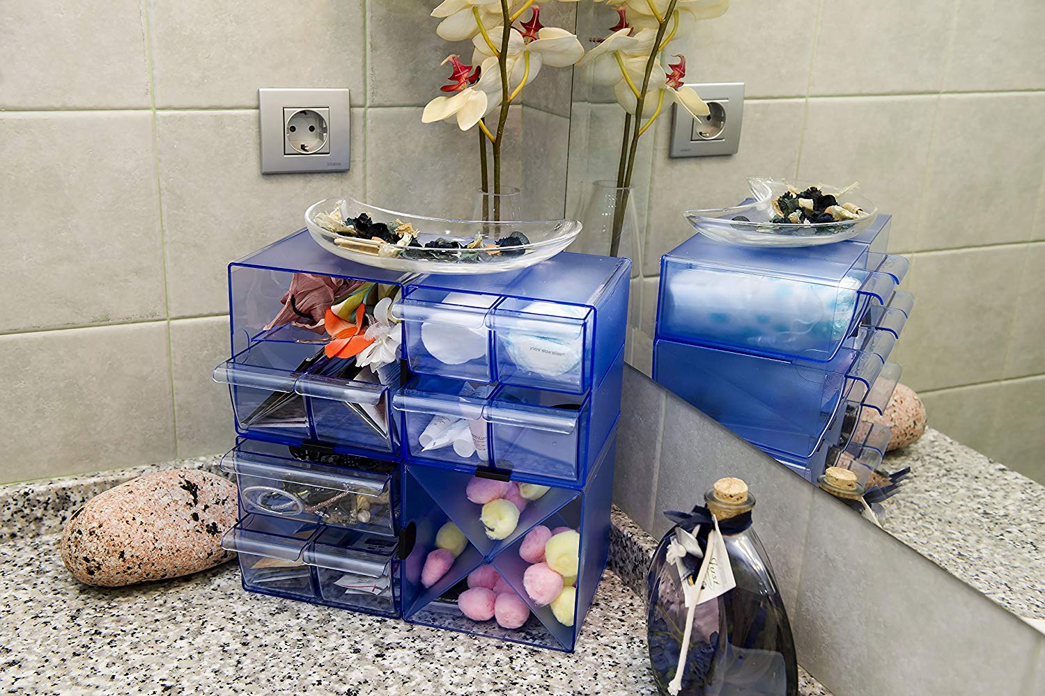 File 2000 6705 AZTP - Cube with Dividing Tray, Blue, Units Contained: 1 - Image 2