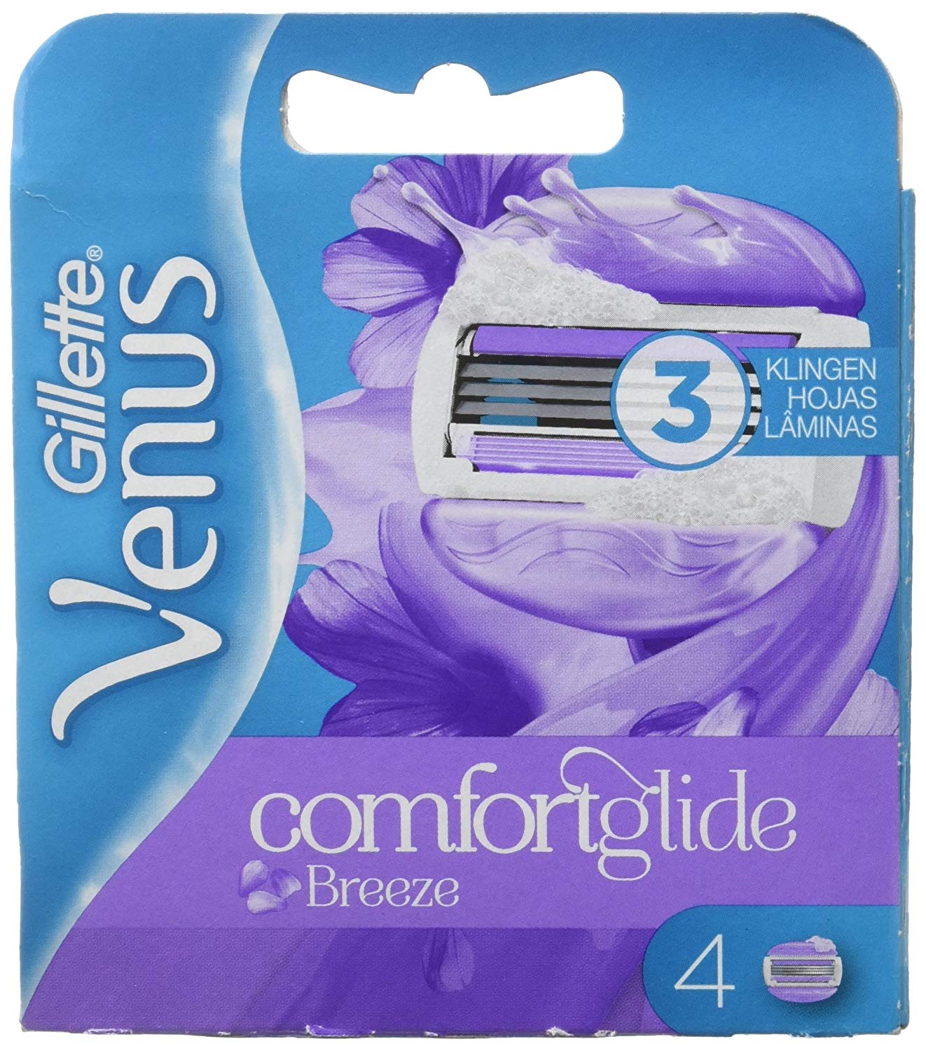 Gillette Venus Breeze Blades, 4 count (Pack of 1)