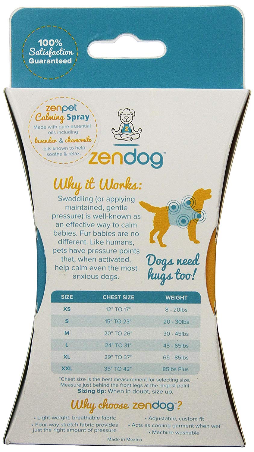 Contech Enterprises Inc. Zendog Anxiety Shirt/Calming Vest XS, Black, Extra Small - Image 3