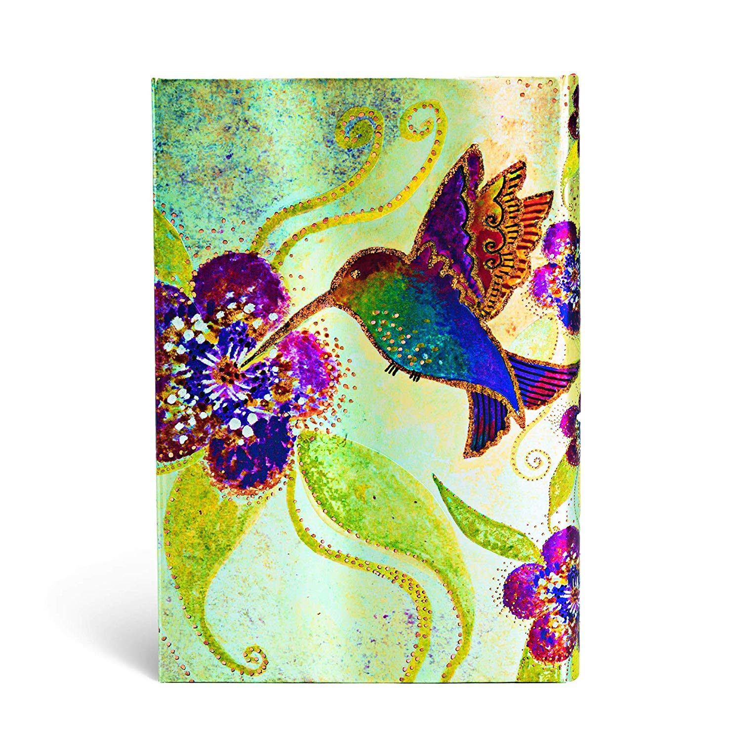 Paperblanks PB2234-3 Hummingbird, Schillerndes Silber und Grün, Blau, Lila - Image 3