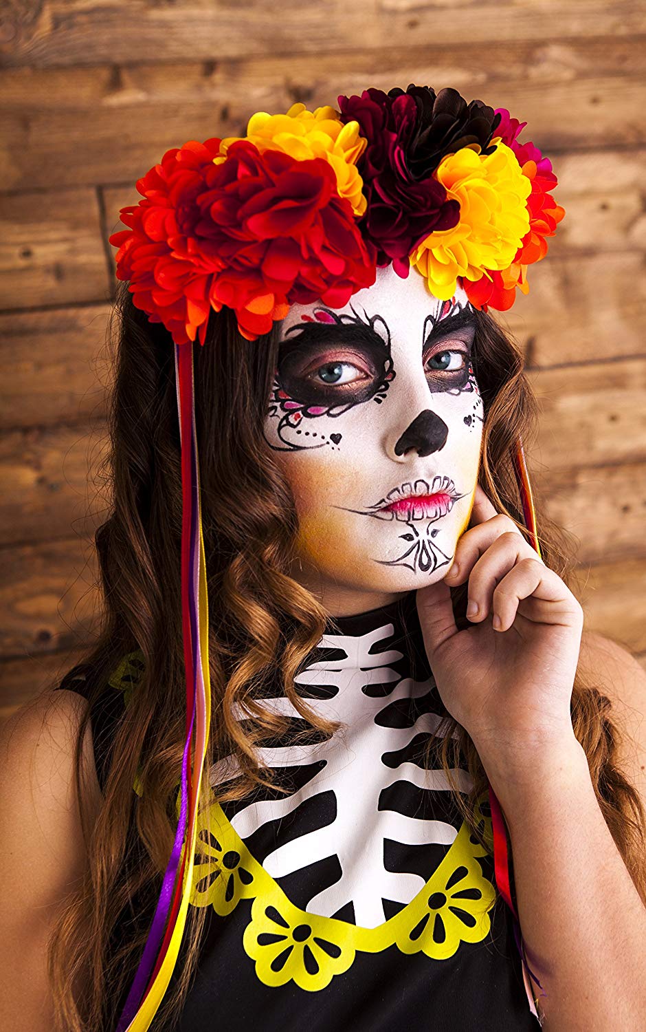Rubies Luxury Headband Katrina with Roses Day of the Dead, One Size (s4349), Multicolour - Image 2