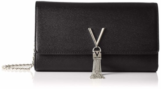 Valentino by Mario Valentino Women's Divina POCHETTE, Black (Nero), 12x4.5x27 cm (W x H x L)