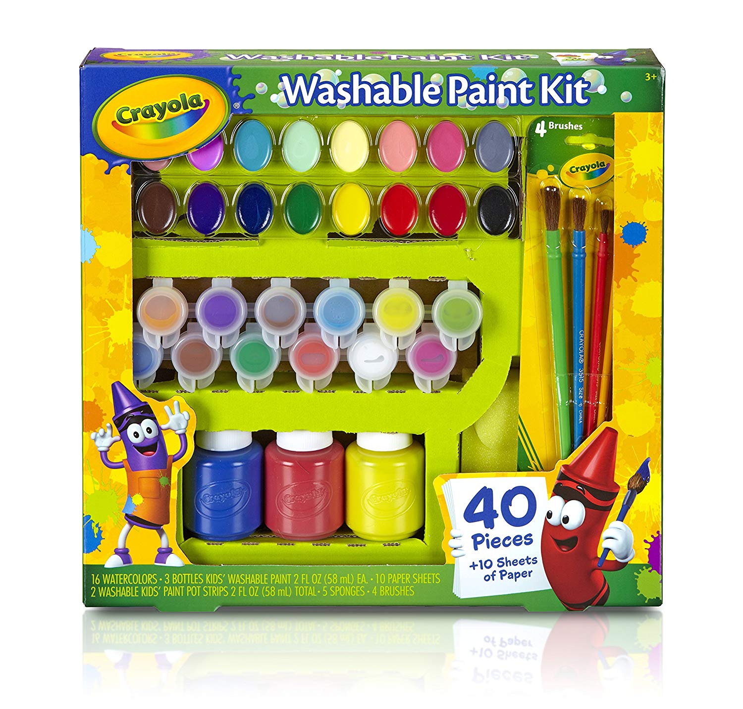 Crayola Washable Kid's Paint Kit-40Pc, Multicoloured, 40 Piece Set - Image 2