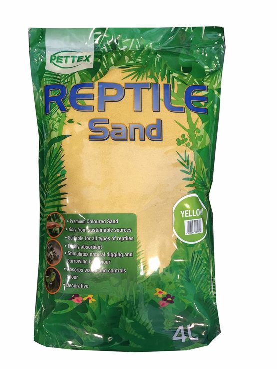 Pettex Reptile Coloured Calci Sand, 4 Litre, Yellow