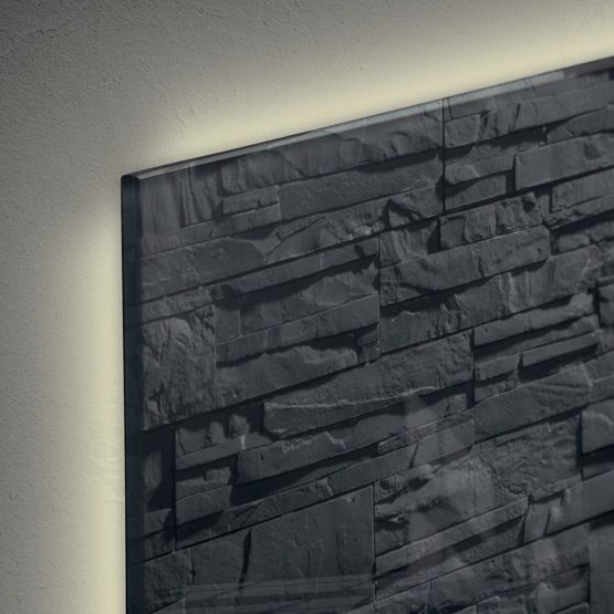 SIGEL GL454 Magnetic Glass Board/Magnetic Pinboard, with LED, 48 x 48 cm, Design Slate - Artverum - Image 3