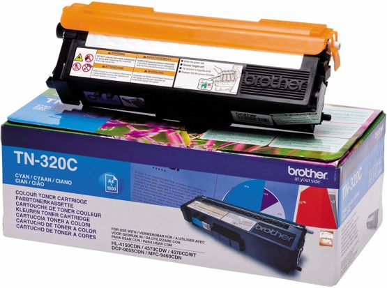 Brother TN-320C Toner Cartridge, Cyan, Single Pack, Standard Yield, Includes 1 x Toner Cartridge, Brother Genuine Supplies - Image 3