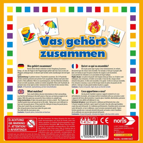 Noris Spiele 608985662 "Was gehört zusammen? Game - Image 2