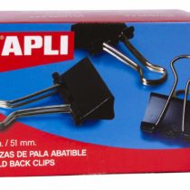 5 Star Office Foldback Clips 51mm Black [Pack 12]