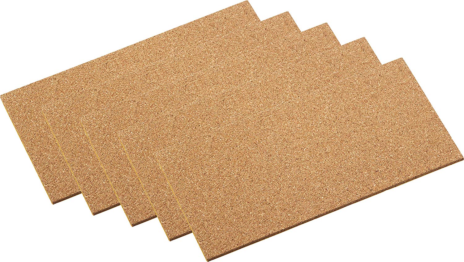 Metafranc Cork Pads 100 x 200 mm, Self-Adhesive, Pack of 5, Shock Absorbing and Vibration Inhibiting