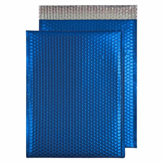 Blake Purely Packaging C3 450 x 324 mm Matt Metallic Padded Bubble Envelopes Peel & Seal (MTVB450) Victory Blue - Pack of 50