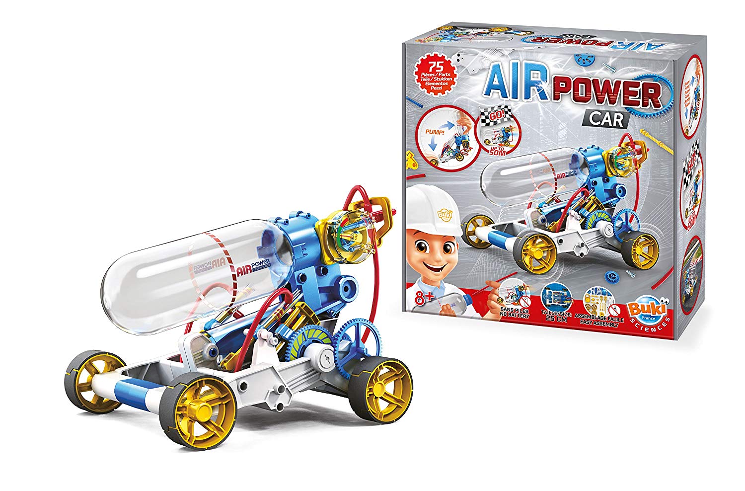 BUKI 7502 - Air Power Car, Blue, 30 x 10.8 x 30 cm - Image 3