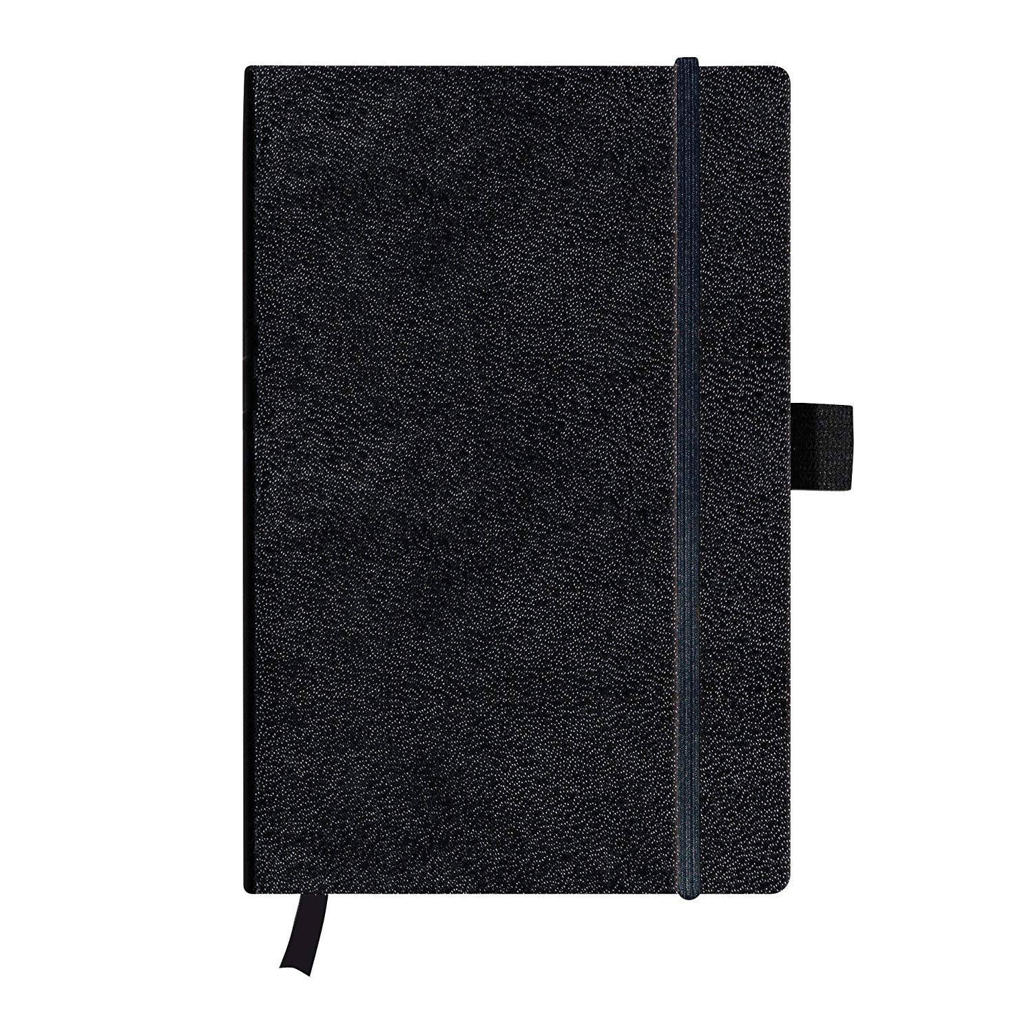 Herlitz A5 Blank My Book Classic Hardcover Notebook with Book Ribbon and Pen Loop - Black, Colour