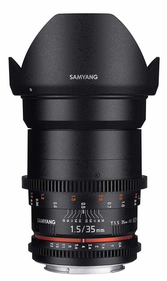Samyang 35 mm T1.5 VDSLR II Manual Focus Video Lens for Canon DSLR Camera - Image 2