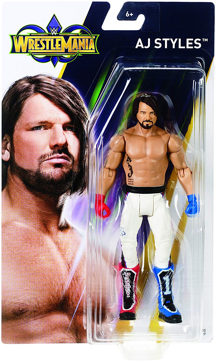 WWE FMH54 Wrestle Mania AJ Styles Figurine, Multi-Colour, Multicolored, 6 inches - Image 4