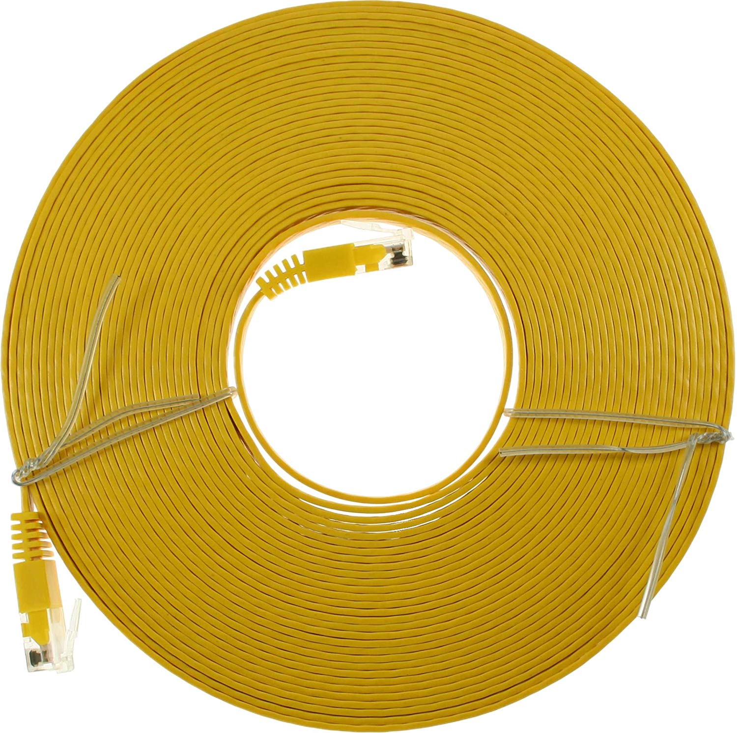 InLine Patch Cable Flat UTP Cat. 6 10 m Yellow - Image 2