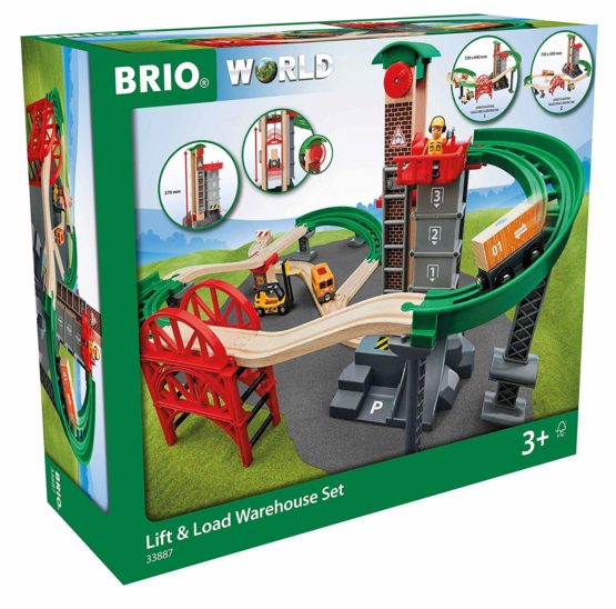 BRIO 33887 Lift and Load Warehouse Train Set for Kids Age 3 Years Up - Compatible with all BRIO Railway Sets & Accessories, Multicoloured - Image 4