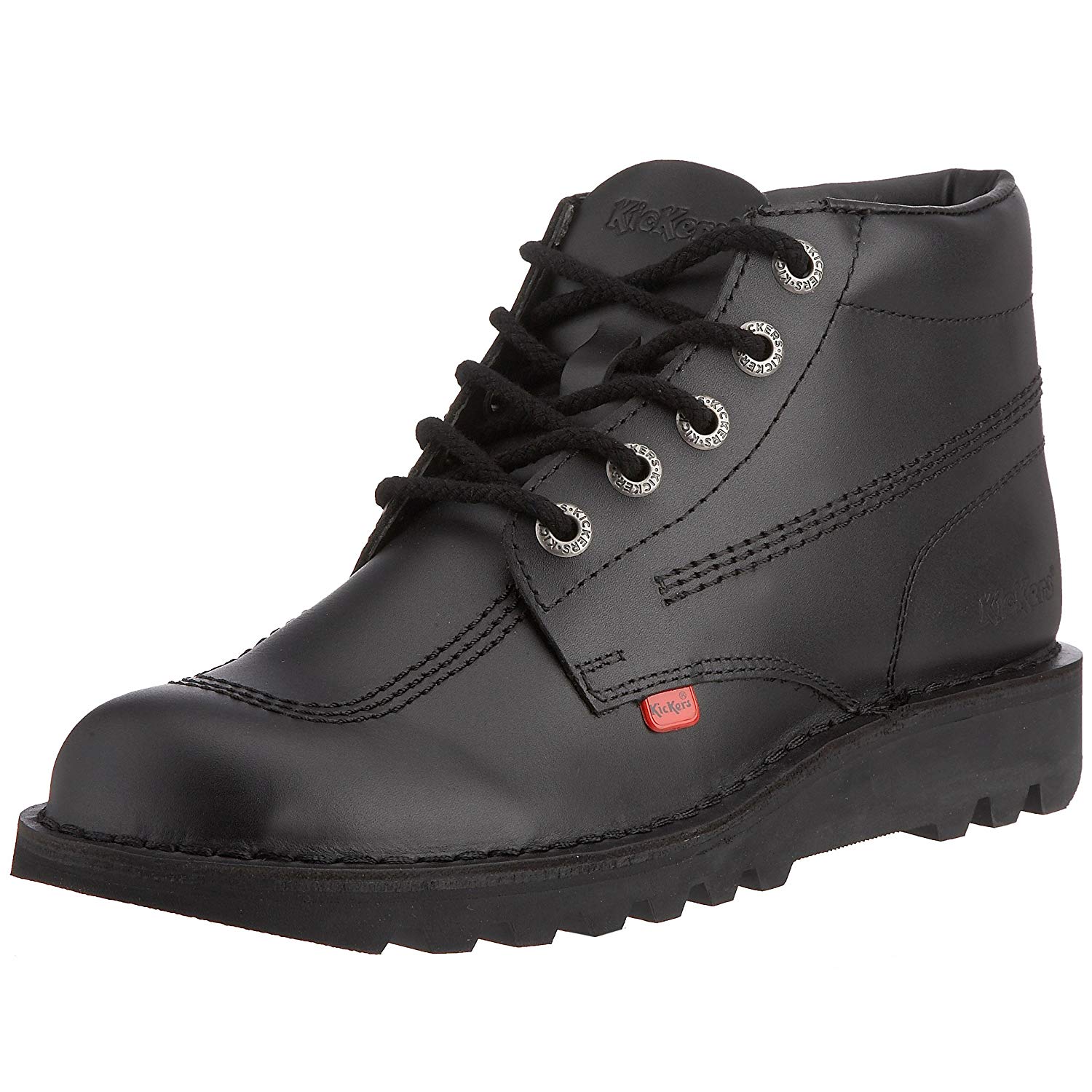 Kickers Mens Kick Hi Core School Shoes Black 10 UK