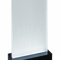 SIGEL TA424 LED Sign Holder, upright, for DL, illuminated double-sided presentation, acrylic, transparent, 1 pc.