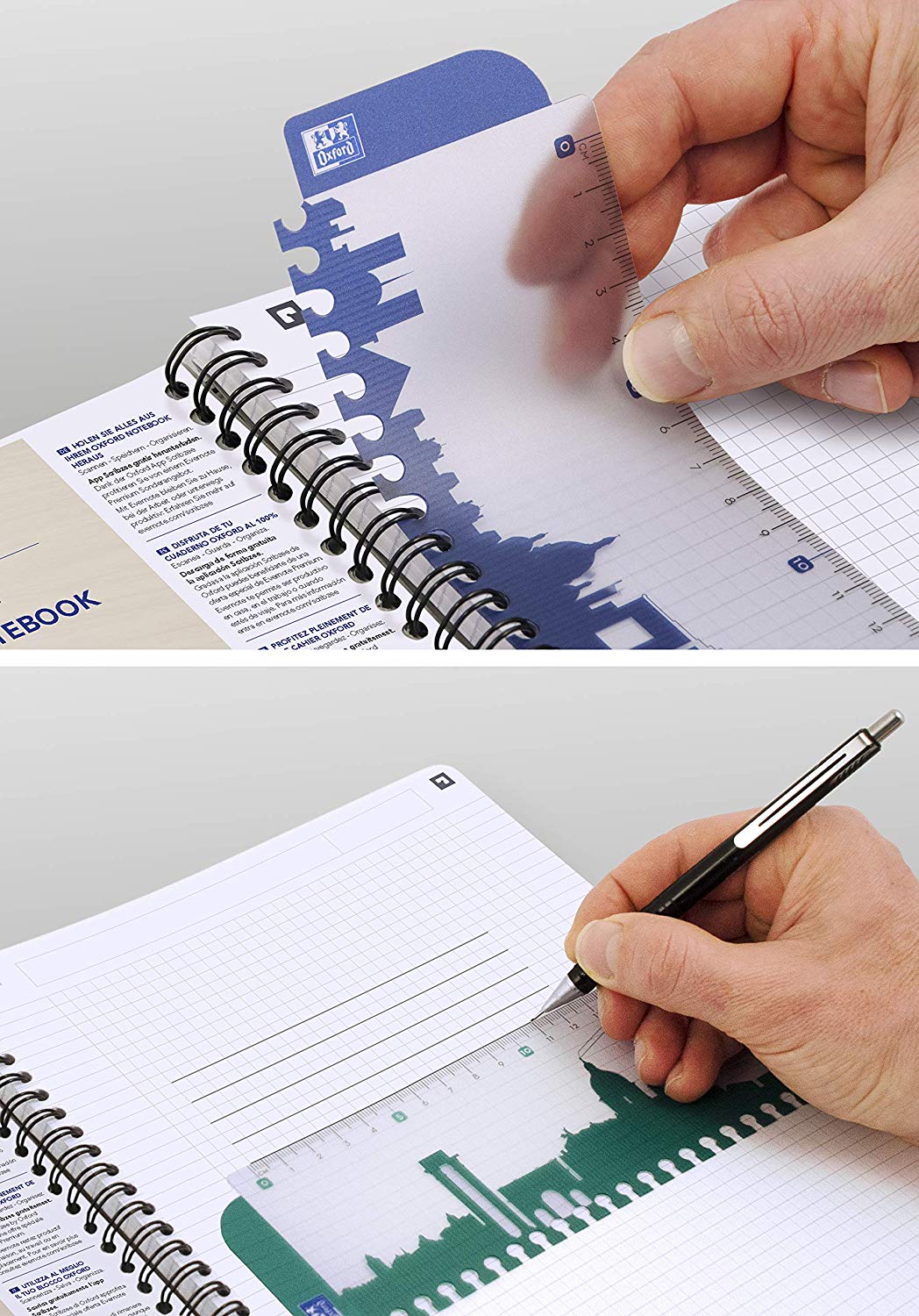 Oxford Office Urban Mix 100101584 Set of 5 Spiral Binding Notebook Polypropylene Cover 21 x 29.7 cm 100 Pages Small Tiles 90 g (50 Sheets) a4 Assorted Colours - Image 4
