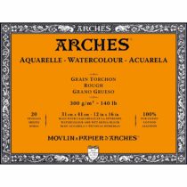 Arches Watercolour Block, 300 GSM, Rough, 31 x 41 cm, Wood, White