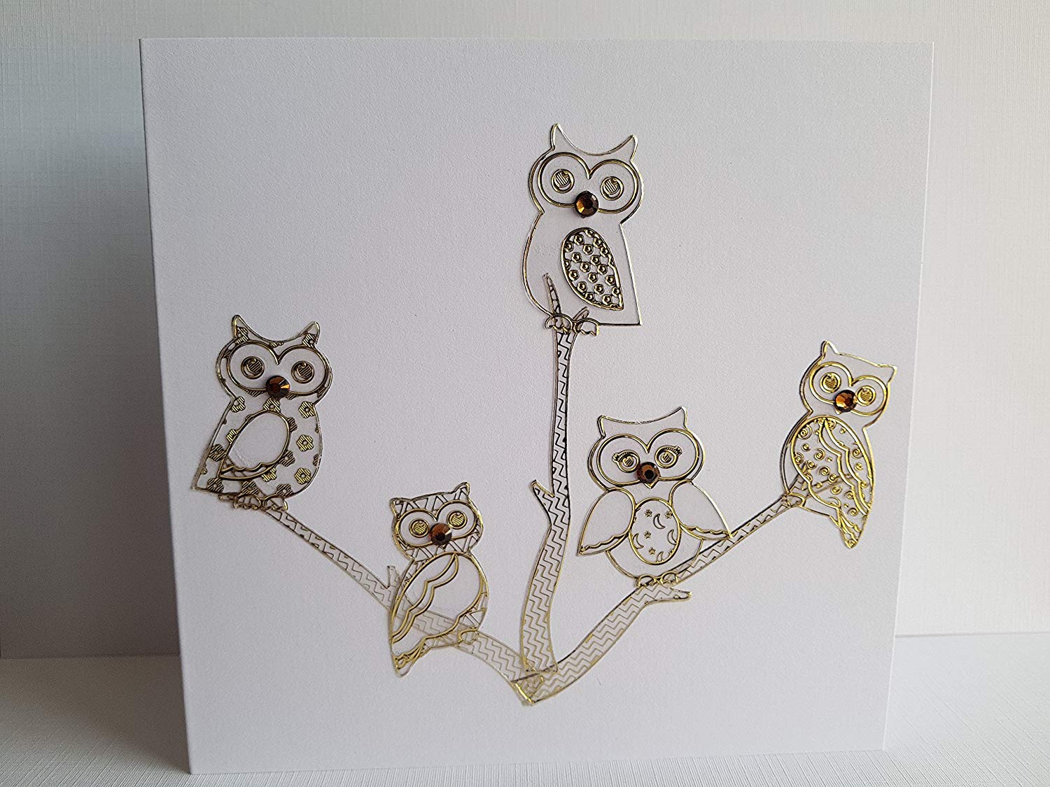 Creative Products CPD_3003 Craftstickers Owls, transparent/Gold Double Embossed, Stickers, 23 x 10 x 1 cm - Image 3