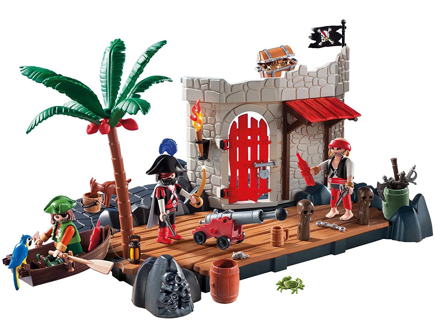 Playmobil 6146 Pirate Fort SuperSet with Floating Rowboat, Fun Imaginative Role-Play, PlaySets Suitable for Children Ages 4+ - Image 3