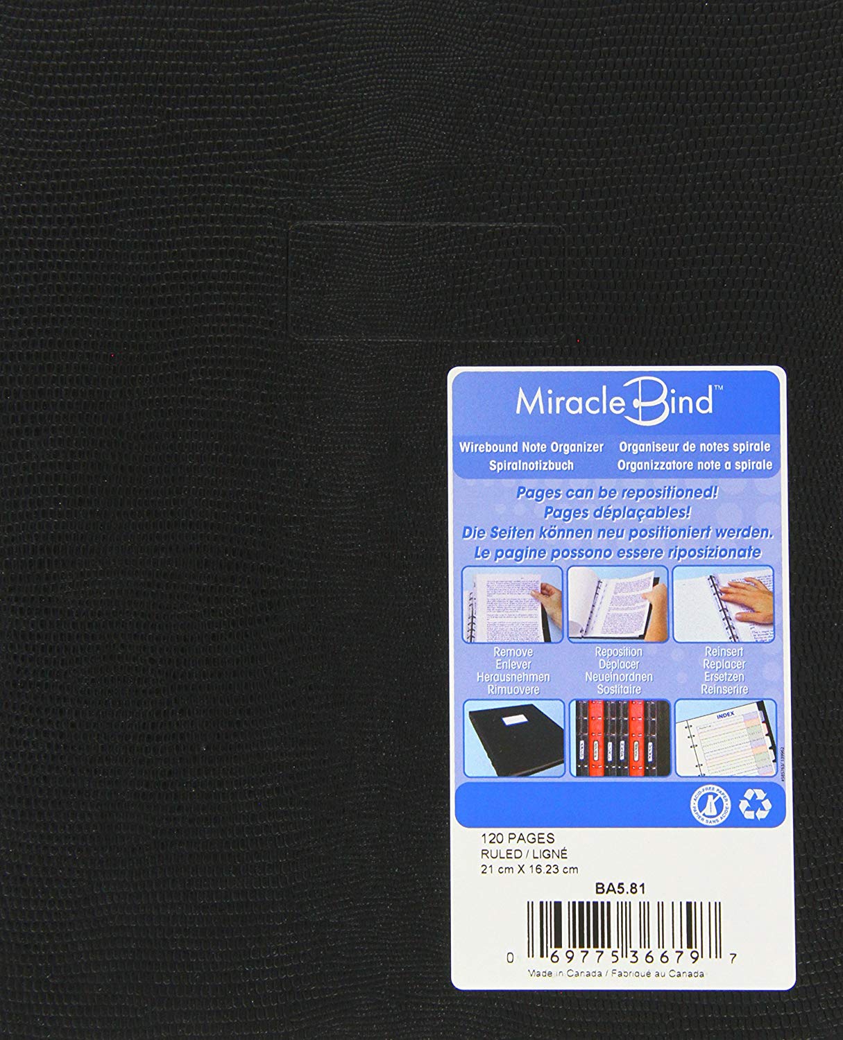 MiracleBind A5 Notebook - Black