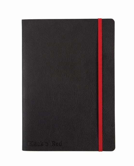 Black n' Red A5 Soft Cover Journal - Ruled with Numbered Pages