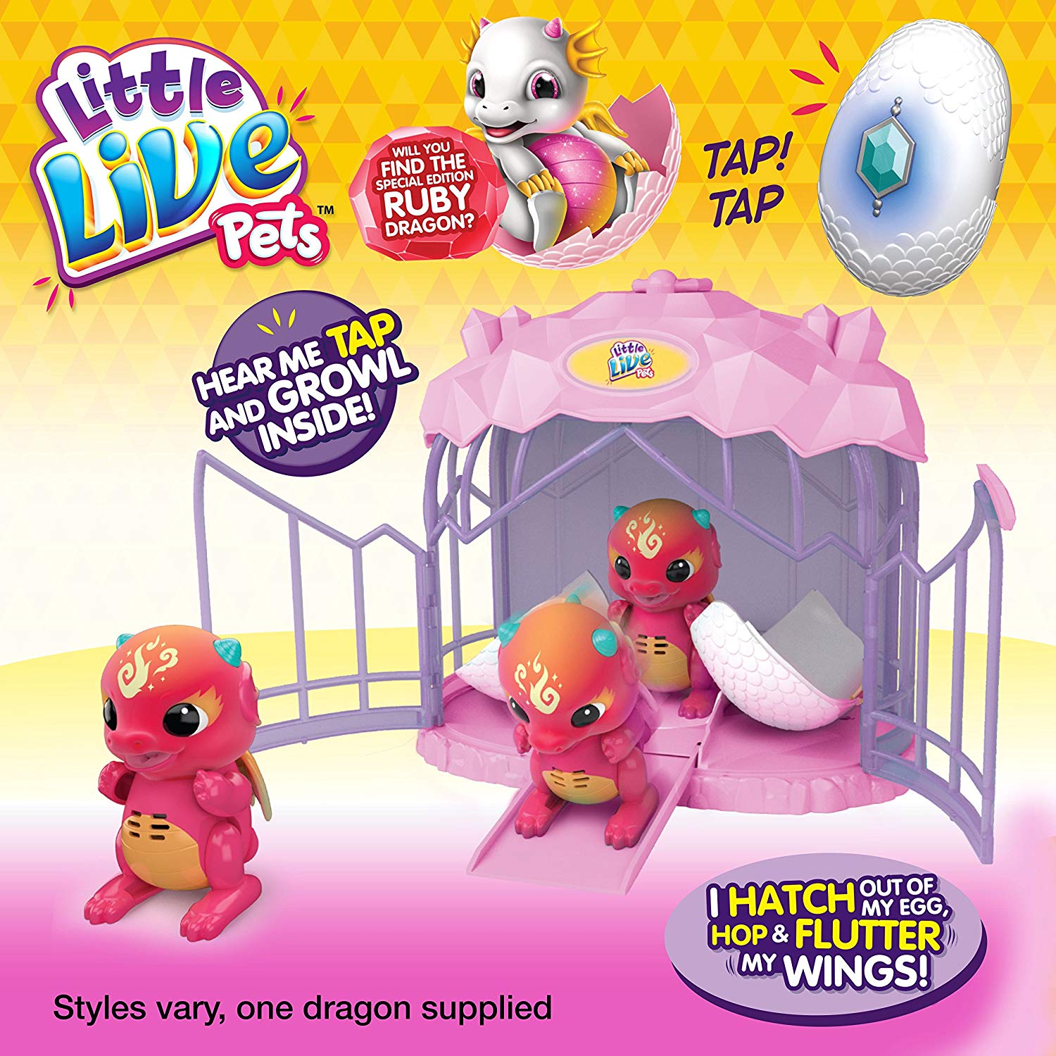 Little Live Pets 28648 Surprise Dragon Crystal Cage, multicolor - BigaMart