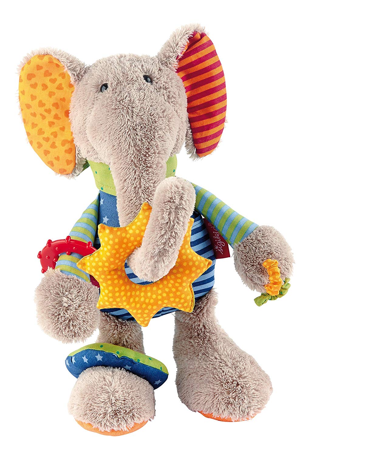 Sigikid Baby playq Elephant Learning and Activity Toys (27 x 15 x 12 cm), Multicoloured, 10.6 inches