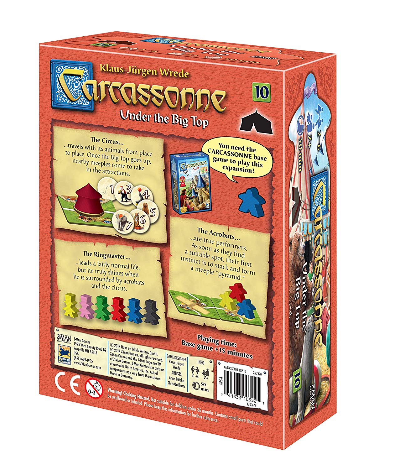Z-Man Games, Carcassonne Under the Big Top, Board Game EXPANSION 10, Ages 7 and up, 2-6 Players, 45 Minutes Playing Time - Image 2