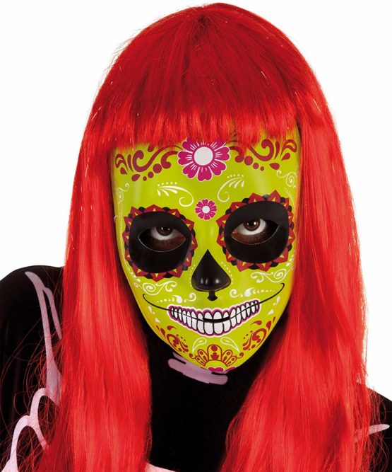 El Día de los Muertos The Day of the Dead – Mascara Skull Katrina Flower, One Size (Rubie's Spain s3187)