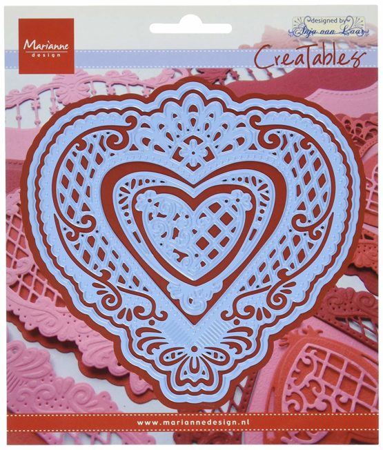 Marianne Design Anjas Filigraan Heart Craftable Die, Blue