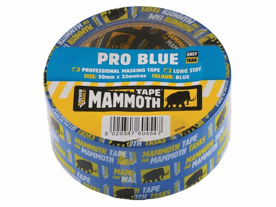 Everbuild EVB2PRO50 Pro Blue Masking Tape, 50 mm x 33 m, Set of 1