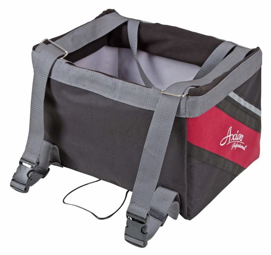 Kerbl 80595 Axion Bicycle Bag 38 x 25 x 25 cm, Black/Red