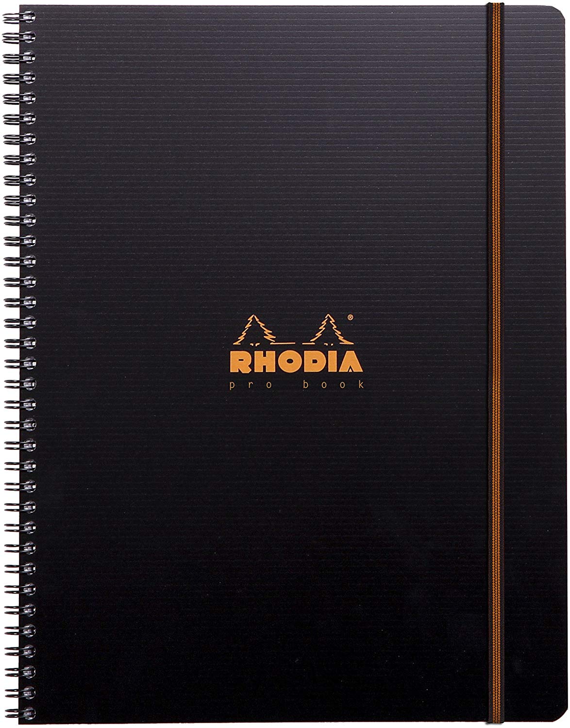 Rhodia Business Collection Pro Book Spiral Bound Notebook - A4+, Black Lined & Margin
