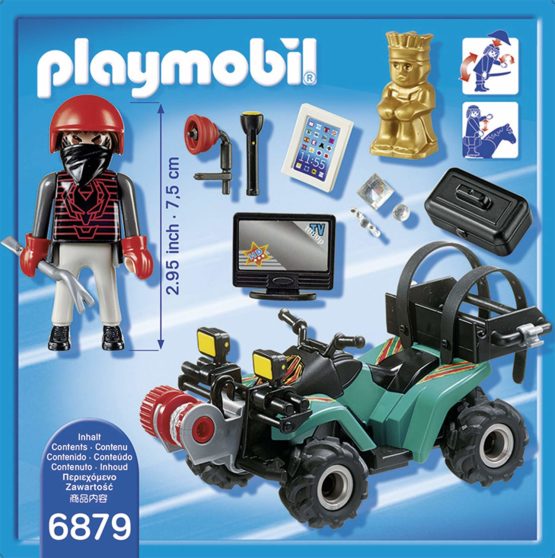 Playmobil 6879 City Action Robber's Quad with Loot with Pullback Motor - Image 2