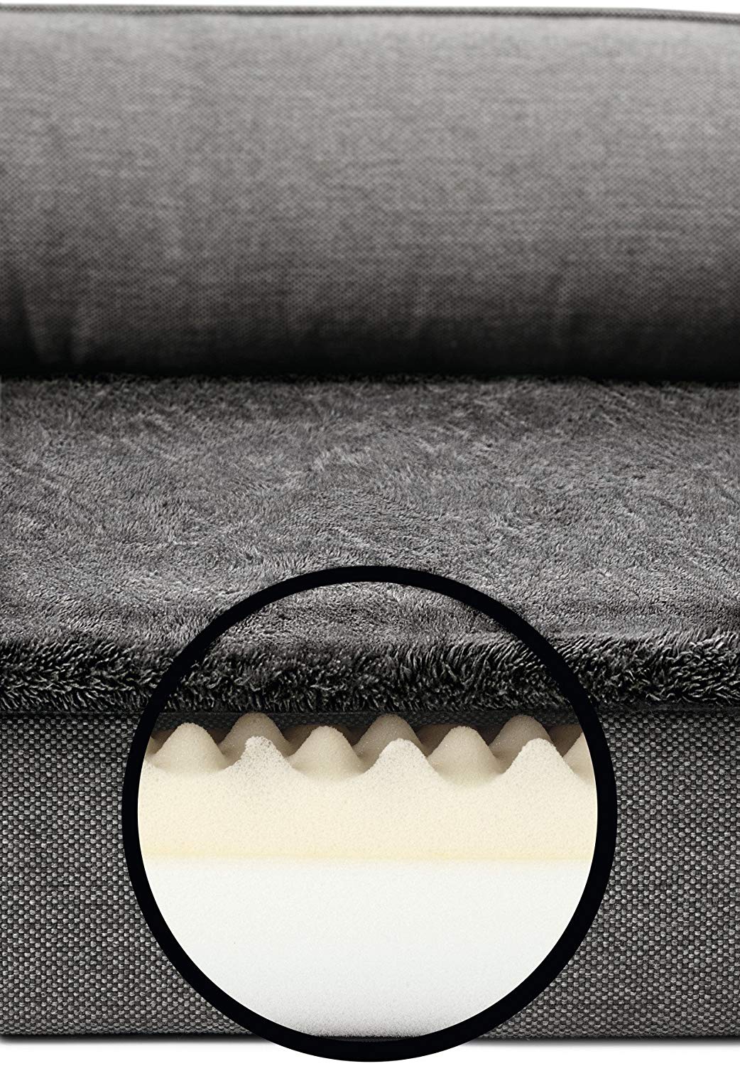 HUNTER Orthopedic Livingston Anthracite Dog Sofa, 80 X 60 cm, Medium - Image 3